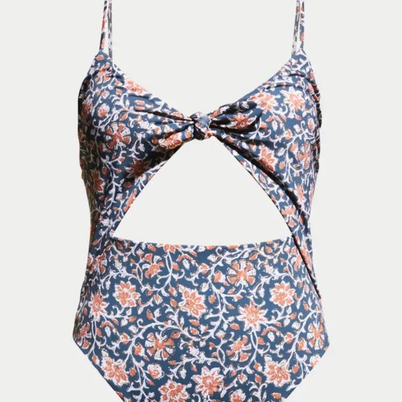 NWT Veronica Beard Aniston Cutout Swimsuit -- moonlit ocean - Picture 3 of 6